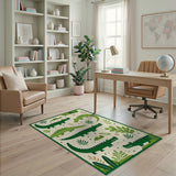 Playful Green Playful Green Crocodile Kids Area Rug