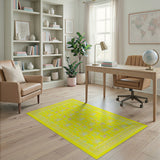 Playful Yellow Butterfly Area Rug