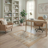 Beige Terracotta Heritage Tribal Area Rug