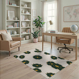 Beige Starburst Geometric Area Rug