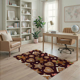 Festive Gingerbread Men Holiday Pattern Rug