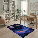 Galactic Purple Cosmos Area Rug