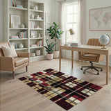 Multi-color and Patterns Bold Red Plaid Checkered Area Rug