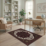 Traditional Persian Red Medallion Area Rug