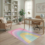 Pastel Rainbow Arch Area Rug