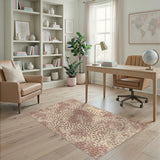 Brown Leopard Print Distressed Area Rug