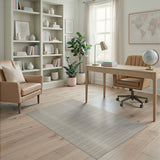 Beige and Neutral Neutral Beige Woven Grid Area Rug