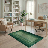 Green Ombre Nested Frames Area Rug