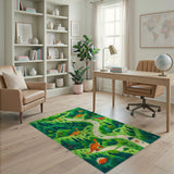 Dinosaur Forest Path Kids Area Rug