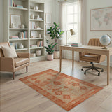 Terracotta Southwestern Terracotta Geometric Southwestern Area Rug