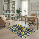 Vibrant City Street Map Kids Cartoon Rug