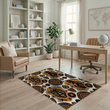 Heritage Tribal African Mask Motif Rug