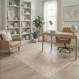 Beige and Neutral Beige Swirling Abstract Area Rug
