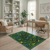 Butterfly Bee Garden Floral Rug