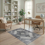 Grey Geometric Modern Grey Geometric Diamond Area Rug