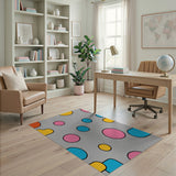 Vibrant Geometric Multi-Color Geometric Modern Area Rug