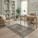 Heritage Tribal Beige and Neutral Beige Heritage Tribal Geometric Area Rug