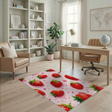 Juicy Strawberry Pattern Area Rug