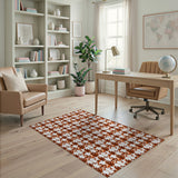 Brown and Tan Modern Geometric Brown Tan Area Rug