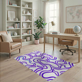 Abstract Area Purple Purple Swirl Abstract Area Rug
