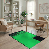 Geometric Modern Vibrant Green Geometric Modern Area Rug