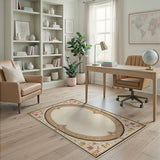 Ornate Persian Floral Border Area Rug