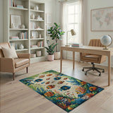 Vibrant Coral Reef Fish Underwater Area Rug