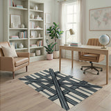 Grey Timber Lattice Area Rug
