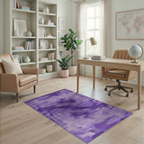 Purple Brushstroke Abstract Area Rug