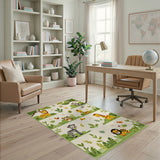 Jungle Animals Kids Cartoon Rug