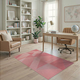 Pink Geometric Abstract Area Rug