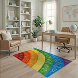 Rainbow Alphabet Kids Area Rug