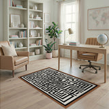 Intricate Geometric Maze Area Rug
