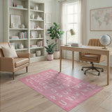 Playful Pink ABC Alphabet Kids Rug