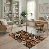 Distressed Vintage Terracotta Tile Area Rug
