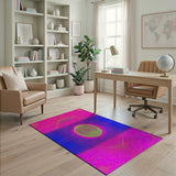 Vibrant Pixelated Geometric Multi-Color Area Rug