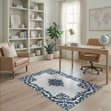 Exquisite Blue Persian Medallion Area Rug