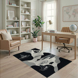 Zen Meditation Silhouettes Area Rug
