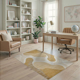 Abstract Beige Neutral Area Rug