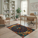 Southwestern Desert Compass Mandala Rug
