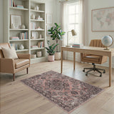 Pink Distressed Vintage Distressed Vintage Area Rug