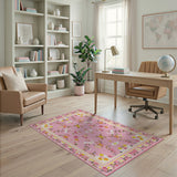 Blush Pink Floral Vintage No. 12 Area Rug