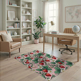 Strawberry Garden Pink Area Rug