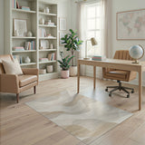 Cream Beige Abstract Wave Area Rug