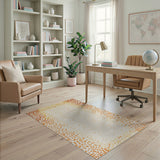 Faded Orange Leopard Spot Area Rug