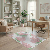 Floral Vintage Whimsical Pink Floral Scatter Area Rug
