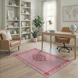 Pink Dragon Star Medallion Area Rug