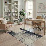 Geometric Modern Black Grid Geometric Area Rug