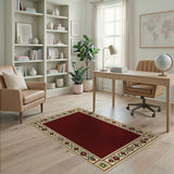 Ornate Red Persian Border Rug