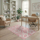 Pink Floral Vintage Floral Vintage Area Rug